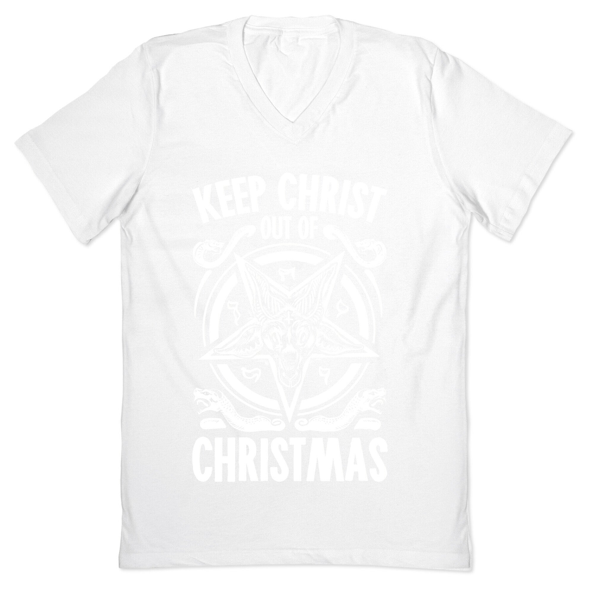 Keep Christ Out of Christmas Baphomet  V-Neck